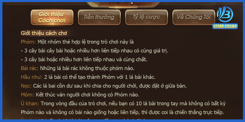 Luật chơi bài phỏm dễ tiếp cận