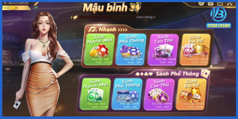 Người chơi lựa chọn bàn đấu phong phú