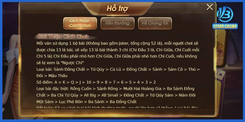 Quy luật đơn giản của game bài binh